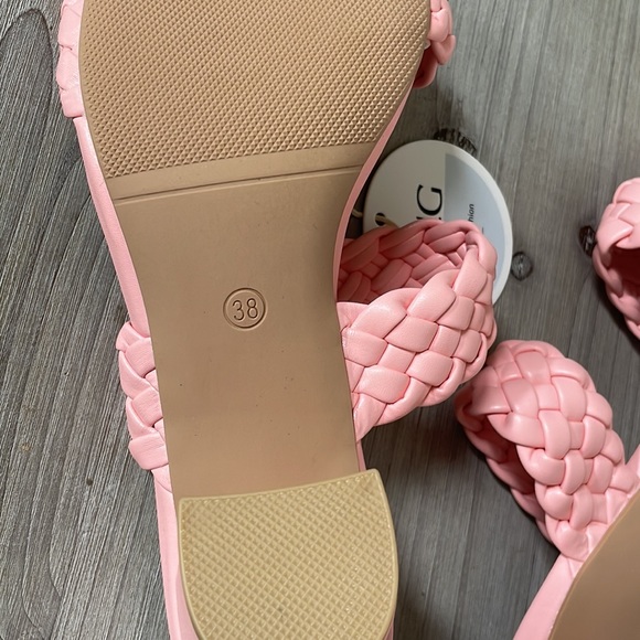 NEW Double Braided Strap Block Heel Sandals - Picture 10 of 11